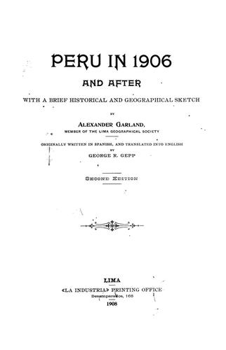 Peru in 1906 and after