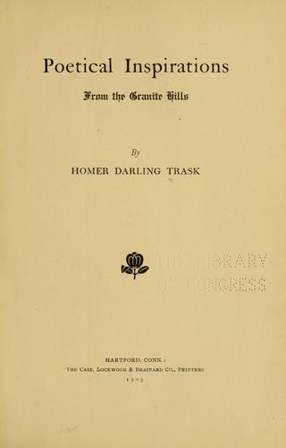 Poetical inspirations from the granite hills