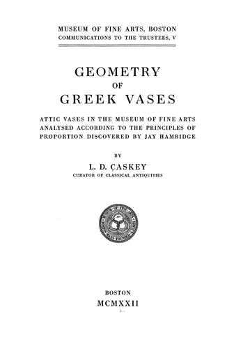 Geometry of Greek vases