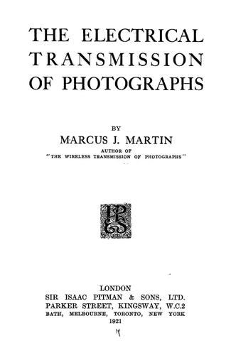 The electrical transmission of photographs