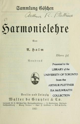 Harmonielehre