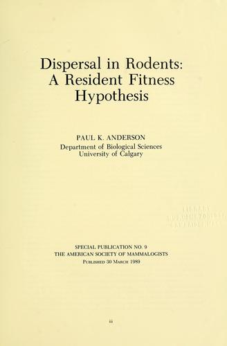 Dispersal in Rodents