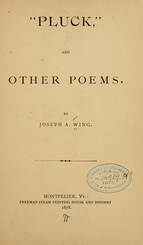 "Pluck", and other poems