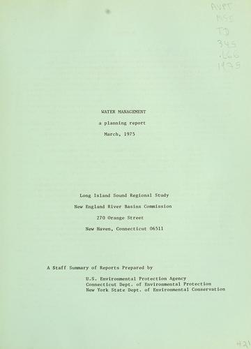 Water management