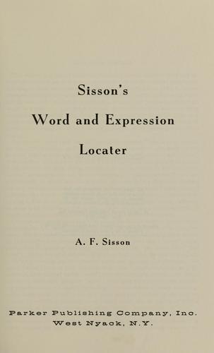 Sisson's word and expression locater