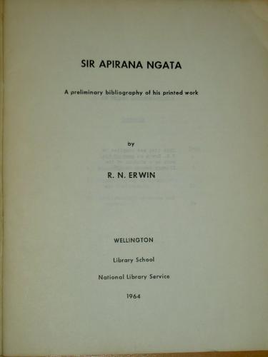 Sir Apirana Ngata