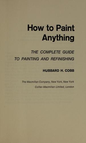 How to paint anything
