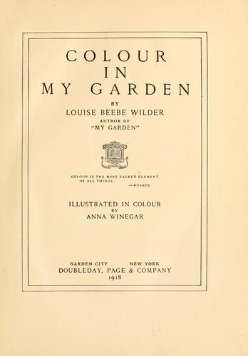 Colour in my garden
