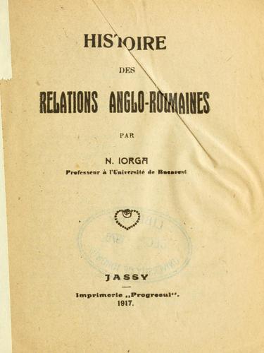 Histoire des relations anglo-roumaines