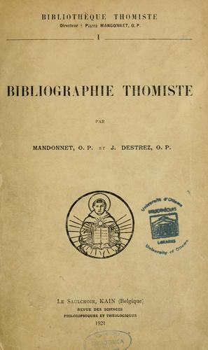Bibliographie thomiste