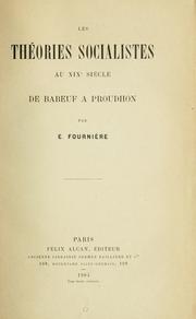 Les théories socialistes au XIXe siècle de Babeuf à Proudhon