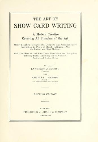 The art of show card writing