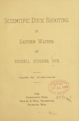 Scientific duck shooting in eastern waters