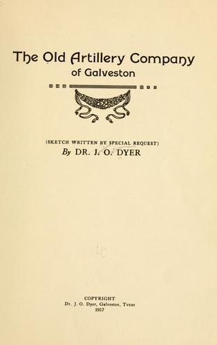 The old Artillery company of Galveston