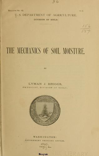 The mechanics of soil moisture