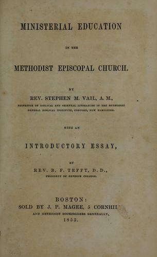 Ministerial education in the Methodist Episcopal Church