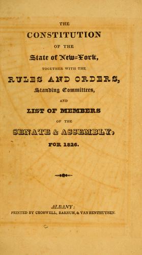 The constitution of the state of New York