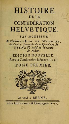 Histoire de la confédération Helvetique