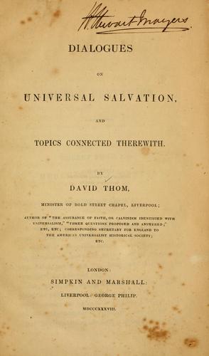 Dialogues on universal salvation