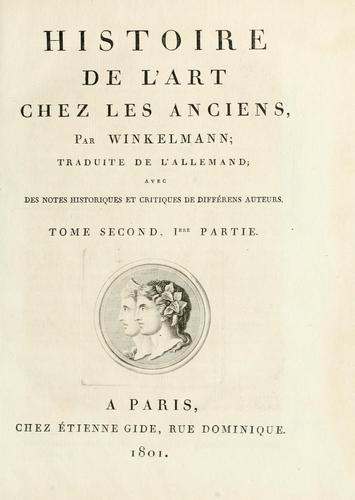 Histoire de l'art chez les anciens