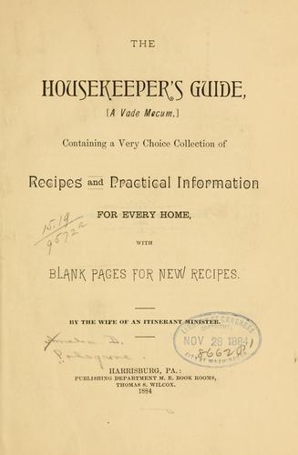 The housekeeper's guide