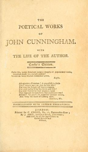 The poetical works of John Cunningham