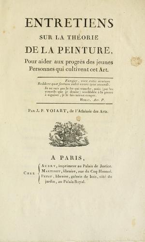 Entretiens sur la théorie de la peinture