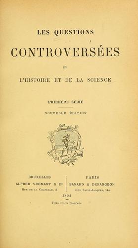 Les Questions controversées de l'histoire et de la science
