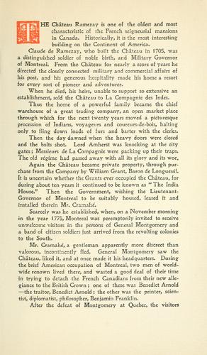 Catalogue of the Château Ramezay museum