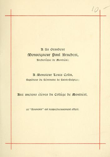 Autour du drapeau, 2 mai, Collège de Montréal, 1899