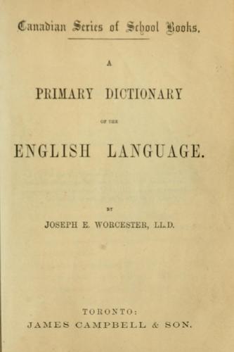A primary dictionary of the english language