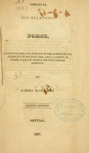 Original miscellaneous poems