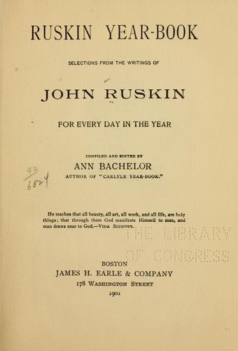 Ruskin year-book