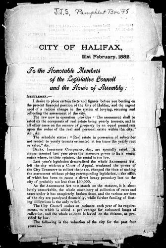 To the honorable members of the Legislative Council and the House of Assembly