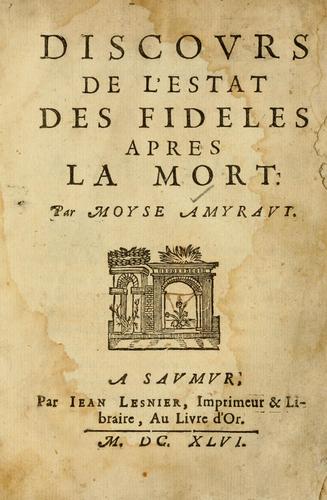 Discours de l'éstat des fideles après la mort