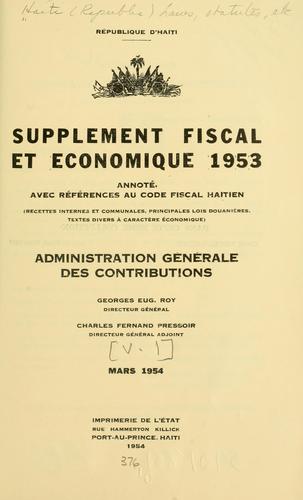 Supplément fiscal et économique