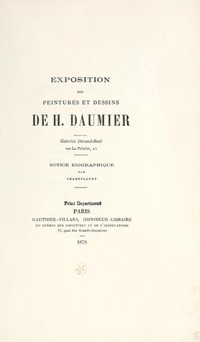 Exposition des peintures et dessins de H. Daumier