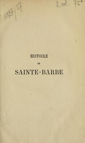 Histoire de Saint-Barbe