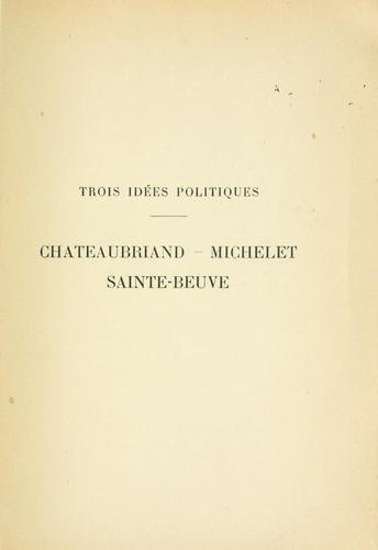 Trois idées politiques