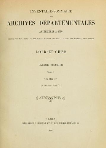 Inventaire-sommaire des Archives départementales antérieures à 1790