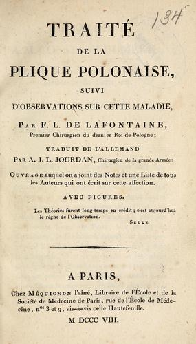 Traitde la plique polonaise