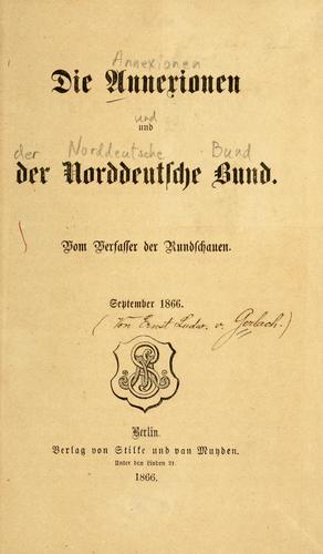 Die Annexionen und der Norddeutsche Bund