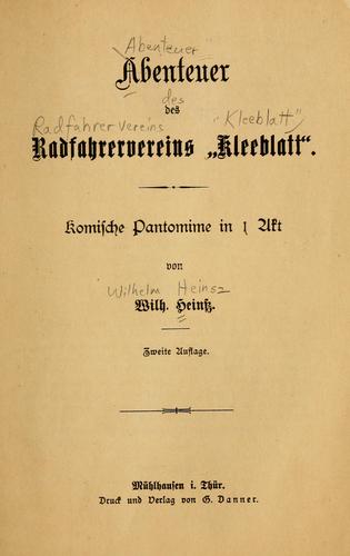 Abenteuer des Radfahrervereins "Kleeblatt"