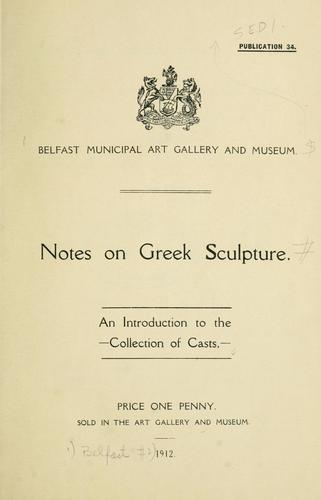 Notes on Greek sculpture