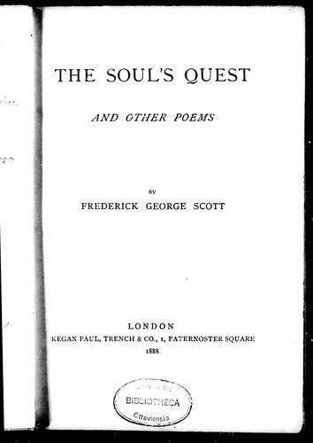 The soul's quest and other poems