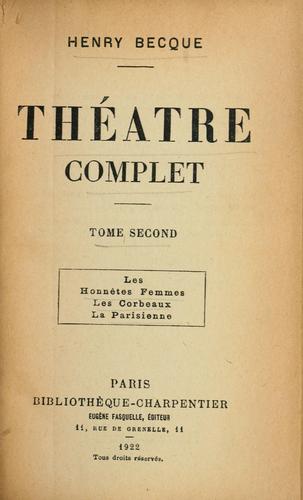 Théâtre complet