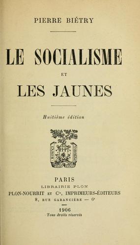 Le socialisme et les jaunes