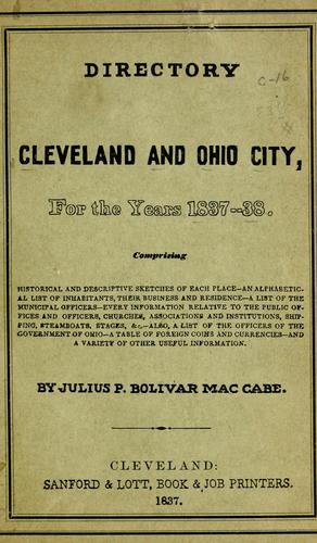A directory of the cities of Cleveland & Ohio, for the years 1837- 38