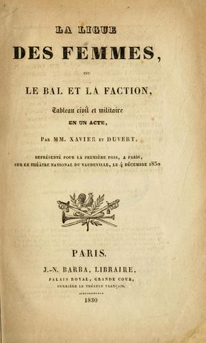 La ligue des femmes, ou, Le bal et la faction