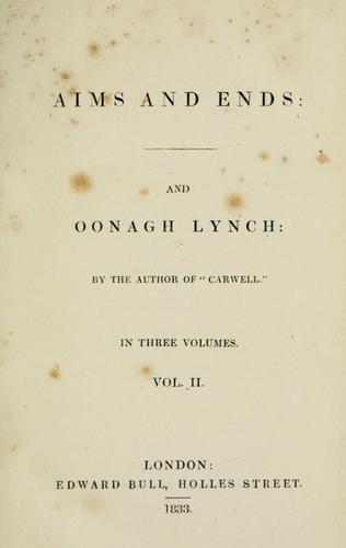 Aims and ends: and Oonagh Lynch